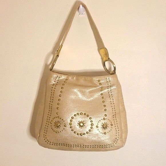 Franco Sarto Handbags - Franco Sarto vintage Y2K metallic gold studded purse